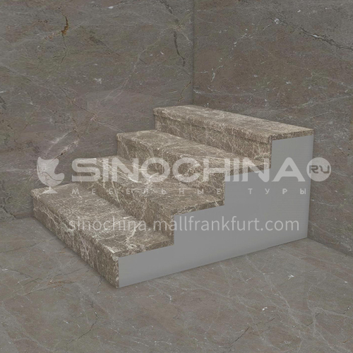 Natural brown hot-selling European style marble staircase M-QA84F